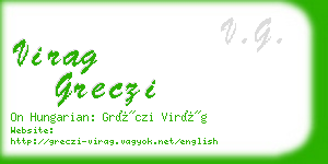 virag greczi business card